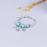 Boho Resin Charm Bracelet Mix Healing Crystal Vintage Metal
