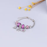 Boho Resin Charm Bracelet Mix Healing Crystal Vintage Metal