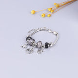 Boho Resin Charm Bracelet Mix Healing Crystal Vintage Metal