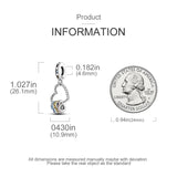 Heart Shape Zircon Pendant 925 Sterling Silver Charm Bead