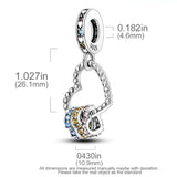 Heart Shape Zircon Pendant 925 Sterling Silver Charm Bead