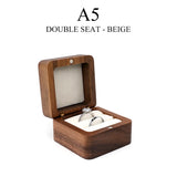 Wood Ring Box Proposal Engagement Ring Holder