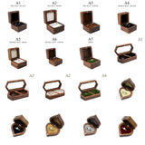 Wood Ring Box Proposal Engagement Ring Holder