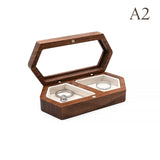 Wood Ring Box Proposal Engagement Ring Holder