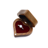 Wood Ring Box Proposal Engagement Ring Holder