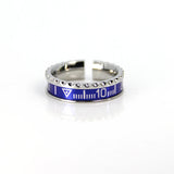 8 Colors Dial Speed Roman Numberal Ring Stainless Steel Wedding Bands