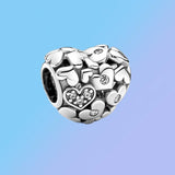 9251:1 Silver Openwork Heart Pendant Romantic Gift For Girlfriend