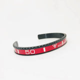Stainless Steel Roman Cuff Bangle with Speed Bracelet Meter - Multiple Colors