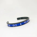 Stainless Steel Roman Cuff Bangle with Speed Bracelet Meter - Multiple Colors