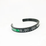 Stainless Steel Roman Cuff Bangle with Speed Bracelet Meter - Multiple Colors