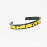 Stainless Steel Roman Cuff Bangle with Speed Bracelet Meter - Multiple Colors