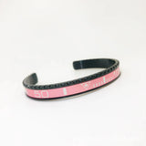 Stainless Steel Roman Cuff Bangle with Speed Bracelet Meter - Multiple Colors
