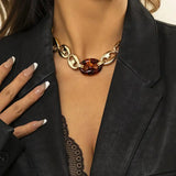 Hip Hop Clavicle Necklace for Women - Egirl Pig Nose Buckle Chain