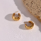 Chunky Hopp Earrings, Stainless Steel Jewelry For Party