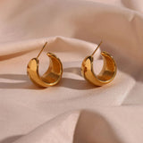 Chunky Hopp Earrings, Stainless Steel Jewelry For Party