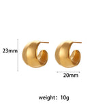 Chunky Hopp Earrings, Stainless Steel Jewelry For Party