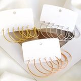 Hoop Earrings Stainless Steel Round Silver Party Jewelry