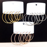 Hoop Earrings Stainless Steel Round Silver Party Jewelry