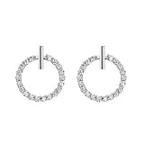 925 Silver Infinite Zircon Ear Studs for Earrings Charm DIY Jewelry