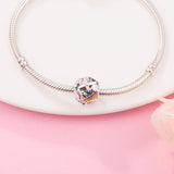 Hot Air Balloon Rainbow Sky Charm 925 Silver Jewelry for Bracelets