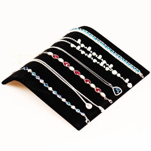 Velvet Necklace Bracelet Display Board Jewelry Organizer Stand