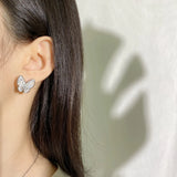 Pure 925 Sterling Silver Zircon Stud Earrings