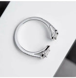 Water Drop CZ Bridal Wedding Ring