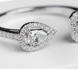 Water Drop CZ Bridal Wedding Ring