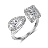Water Drop CZ Bridal Wedding Ring