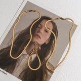 Stainless Steel Paperclip Link Chain Necklace Plated Jewelry