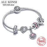 925 Silver Pan Bracelet Women DIY Jewelry