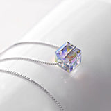 925% Sterling Silver Mini Zircon Pendant Necklace for Women