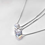 925% Sterling Silver Mini Zircon Pendant Necklace for Women
