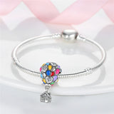 925 Silver Boy Girl Balloon Pendant Charm Bead for Bracelet Necklace