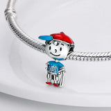 925 Silver Boy Girl Balloon Pendant Charm Bead for Bracelet Necklace