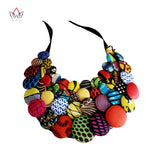 Ankara African Strand Button Necklaces & Pendants For Women Chokers
