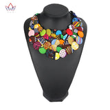 Ankara African Strand Button Necklaces & Pendants For Women Chokers