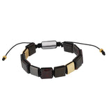 Natural Stone Square Gallstone Bracelet Men Cuff Jewelry