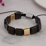 Natural Stone Square Gallstone Bracelet Men Cuff Jewelry