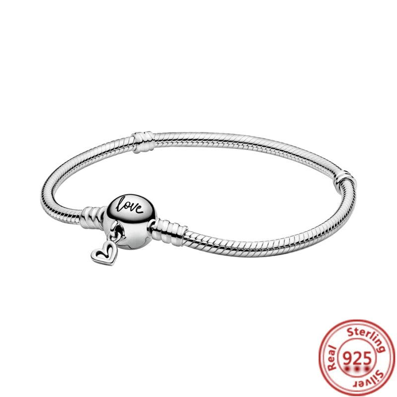 Charm Moments Silver Bracelet Tree Heart Butterfly Star Flower Leaf