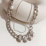 925 Silver Micro Inlaid Zircon Clavicle Chain Necklace