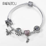 Hot Woman 925 Sterling Silver Charm Beads Pendant Bracelet
