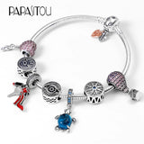Hot Woman 925 Sterling Silver Charm Beads Pendant Bracelet