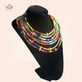 African Style Multicolor Bead Statement Necklace