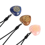Triqueta Pattern Pendant Reiki Healing Crystal Pendant Necklace Quartz Jewelry