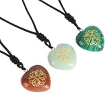 Triqueta Pattern Pendant Reiki Healing Crystal Pendant Necklace Quartz Jewelry