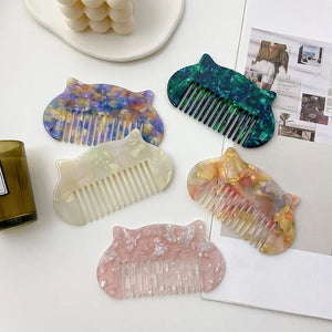 Cartoon Cat Comb Girl Wind Insert Comb High Acetate Combs