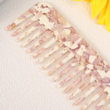 Pink Marbling Comb Girl Wind Insert Comb High Acetic Acid Combs for Woman