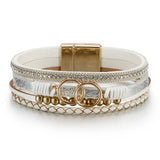 Bohemian Style Braided Leather Bracelet for Girls