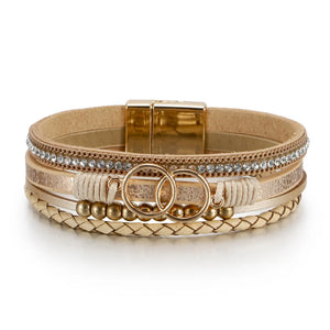 Bohemian Style Braided Leather Bracelet for Girls